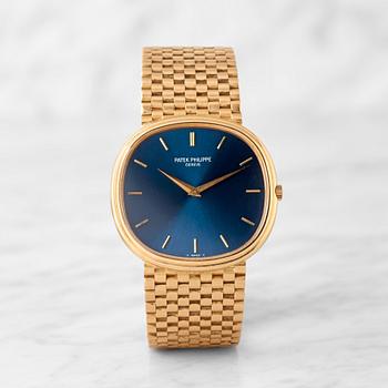 18. PATEK PHILIPPE, Genève, Golden Ellipse, "Cushion shaped", armbandsur 36,5 x 34,5 mm,