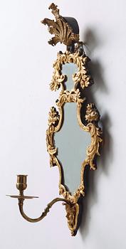 A pair of wall sconces in the art of Burchardt Precht baroque early 18th century.