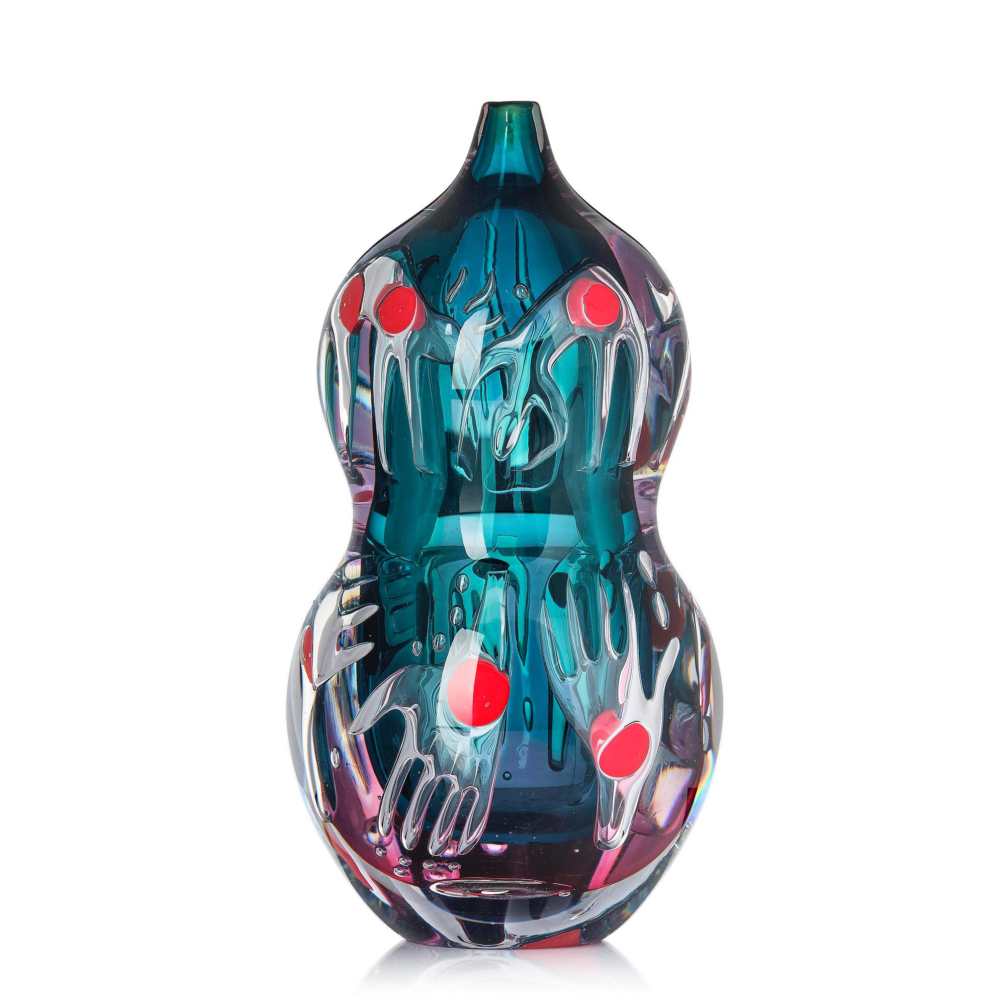 Peter Hermansson, a unique ariel glass vase, Örsjö, Sweden 2012.