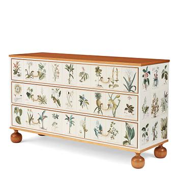 Josef Frank, a mahogany chest of drawers 'Flora Linné', Svenskt Tenn, Sweden 2007, made in a limited edition of model nr 1050.