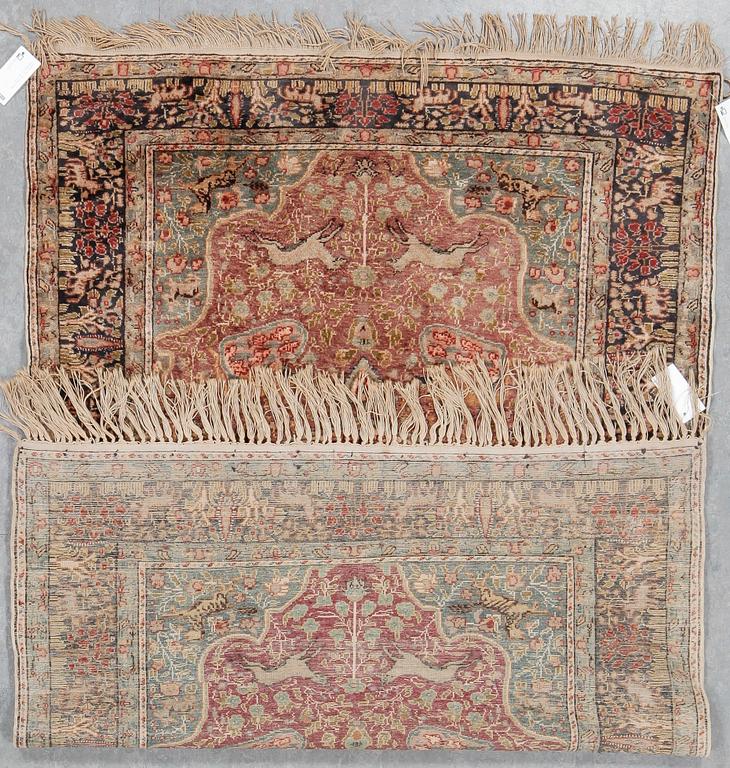 MATTA, silke, tidigt 1900-tal. Ca 116 x 170.