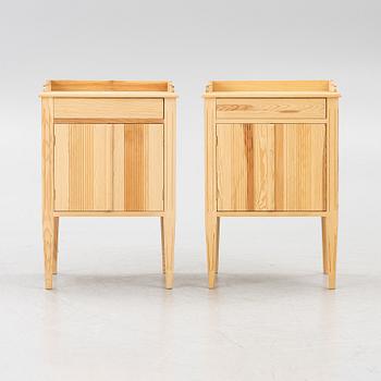 Bedside tables, a pair, Gustavian style, contemporary manufacture.