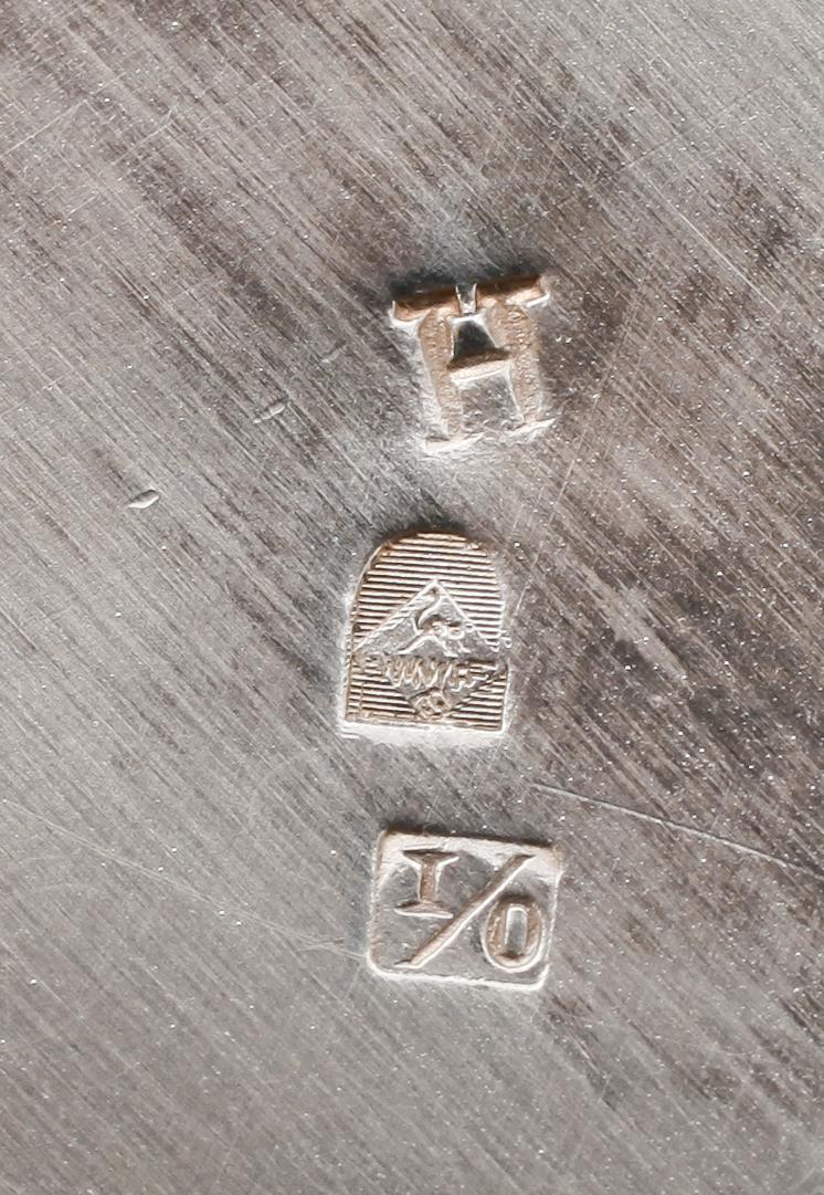 KAFFESERVIS, 3 del, nysilver, WMF, tidigt 1900-tal.