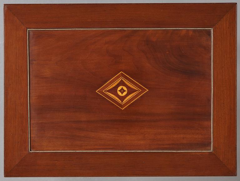 A late Gustavian early 19th century table attributed to Lars Qvarnberg (master in Stockholm 1801-13).