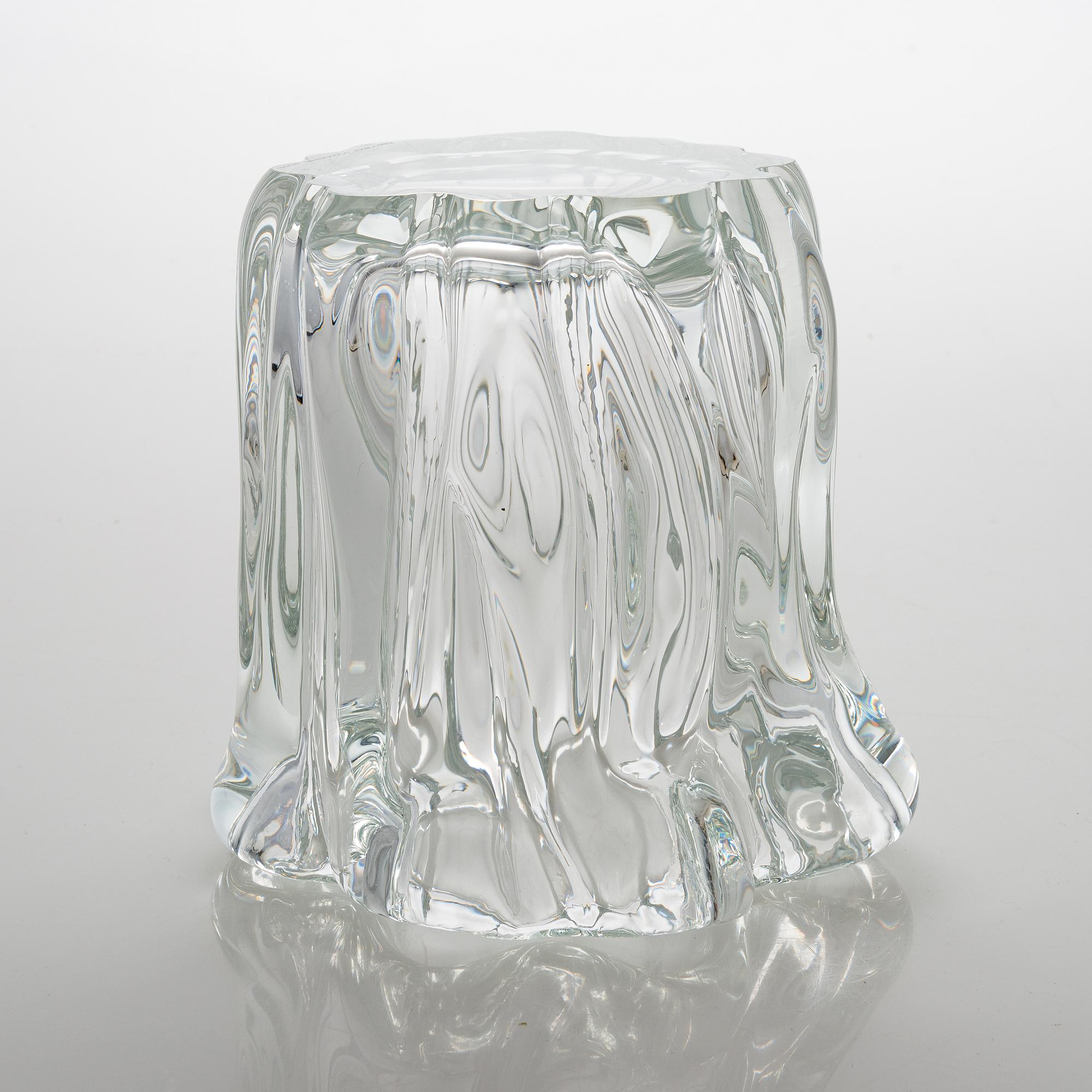 Tapio Wirkkala, maljakko,"Kalvolan kanto", signeerattu Tapio Wirkkala 220/1987.