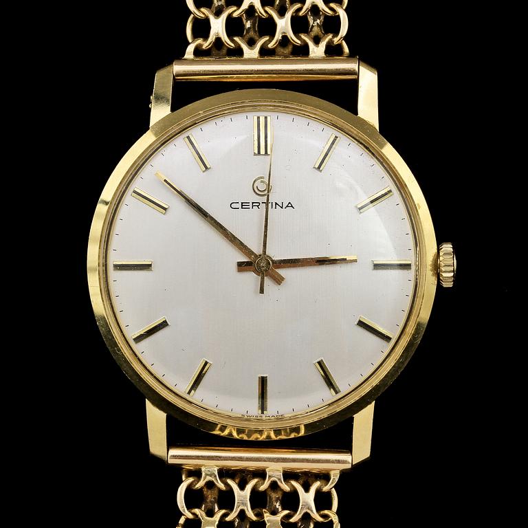 ARMBANDSUR, Certina, 18 k guld. Vikt 48 g.