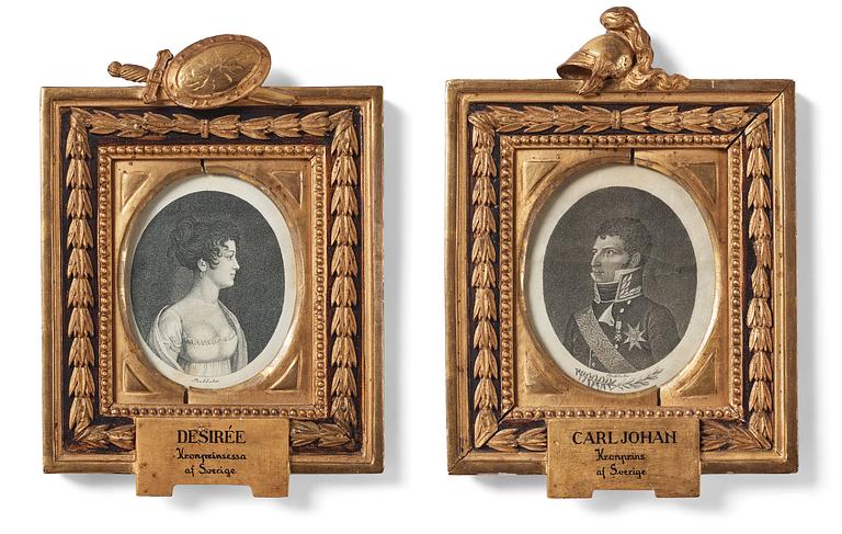 A pair of late Gustavian frames in the manner of Pehr Ljunga and EP Thoman around 1800.