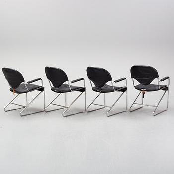 Four 'Sam' armchairs by Sam Larsson for Dux. Late 20th Century.