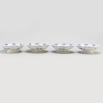 a set of four 'Musselmalet' porcelain bowls '1023' by Royal Copenhagen.