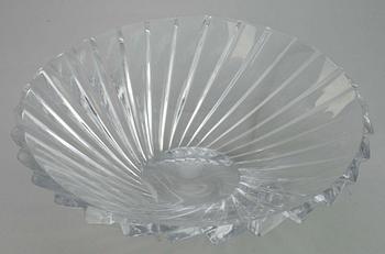 KRISTALLSKÅL, sign. Aimo Okkolin, Riihimäen Lasi. 1900-talets senare hälft.