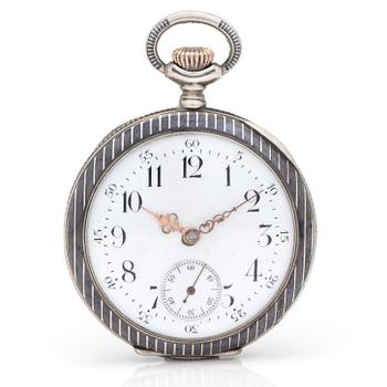BOREL FILS & Cie, pocket watch 50 mm, with Niello.