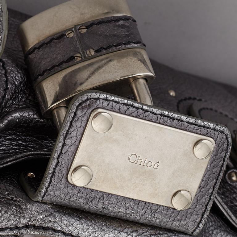CHLOÉ, a metallic leather 'Paddington' bag.