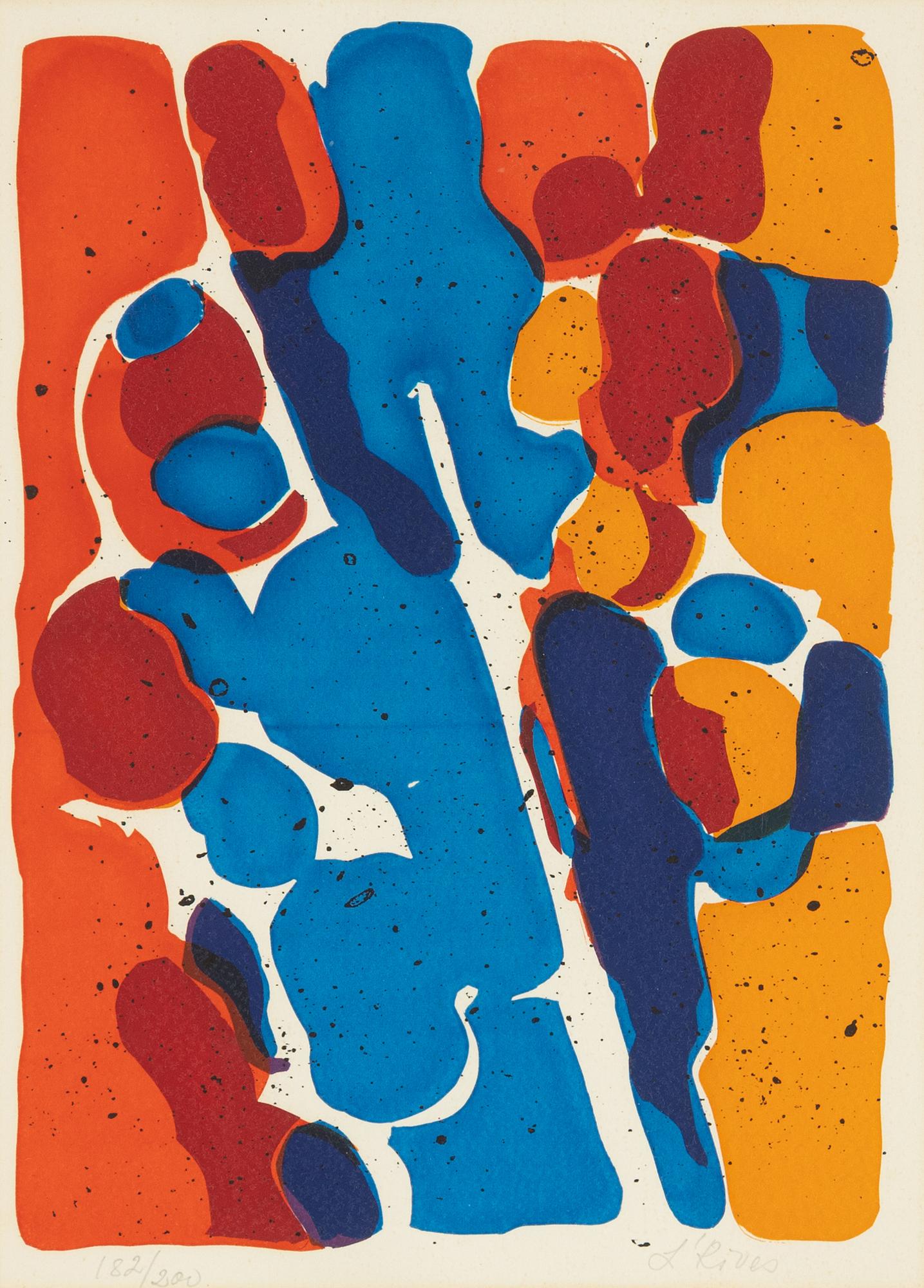 Leida Rives-Elfvén, a colour lithograph, signed and numbered 182/200.