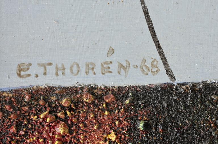 ESAIAS THORÉN, olja på pannå, sign o dat -68.