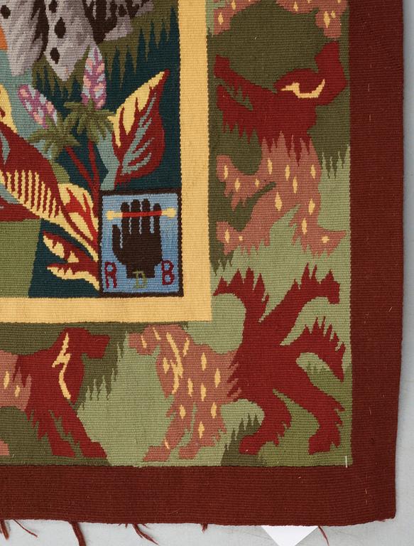 TAPESTRY. Tapestry weave (gobelängteknik). 195 x 232 cm. Signed perrot -46 R d B.