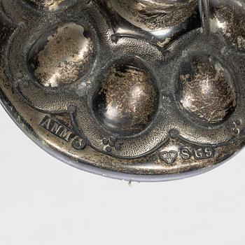 Four pairs och Swedish silver candlesticks, 19th-20th century.