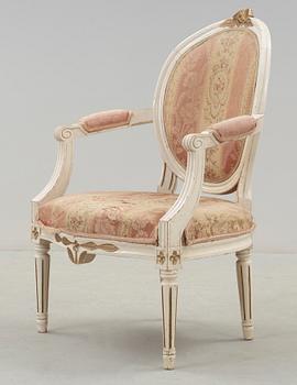 KARMSTOL, gustaviansk stil, 1900-tal.