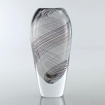 a glas vase, Kosta, from the latter half of the 20th century.