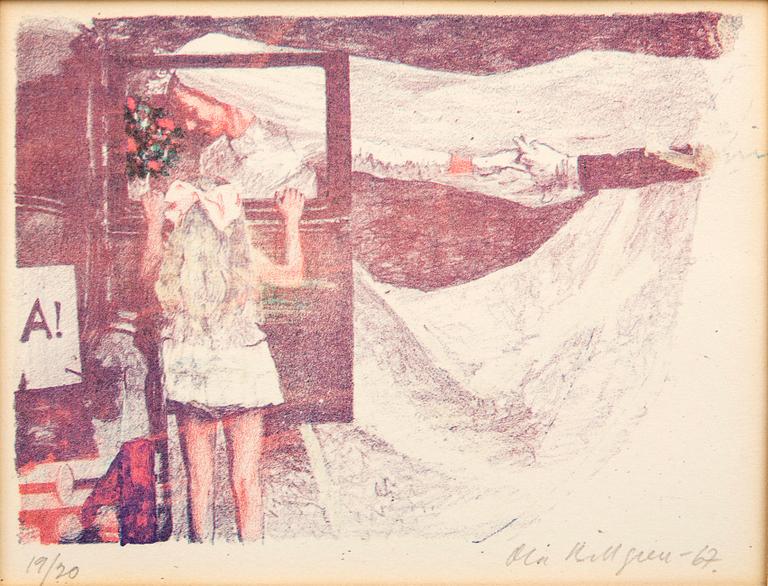 Ola Billgren, lithograph signed, dated, and numbered 67 19/20.