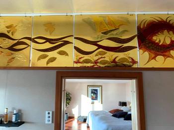 Benth Owesen, 23 glass plaques, Norway, signed and dated.