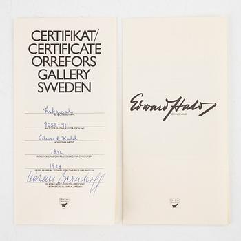 Edward Hald, vas, fiskgraal, Orrefors Gallery, 1984.