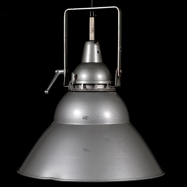 A pair of 1950s 'Lita' industrial pendant ceiling lights, Lita, France.