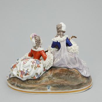 FIGURIN, porslin, Neapel liknande märke, 1900-talets andra hälft.