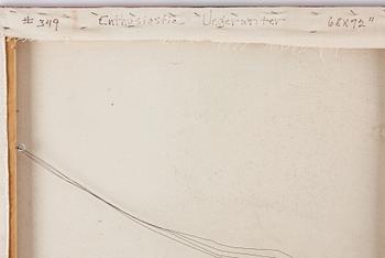 Stephen Mueller, signerad och daterad 1987 a tergo. Akryl på duk.