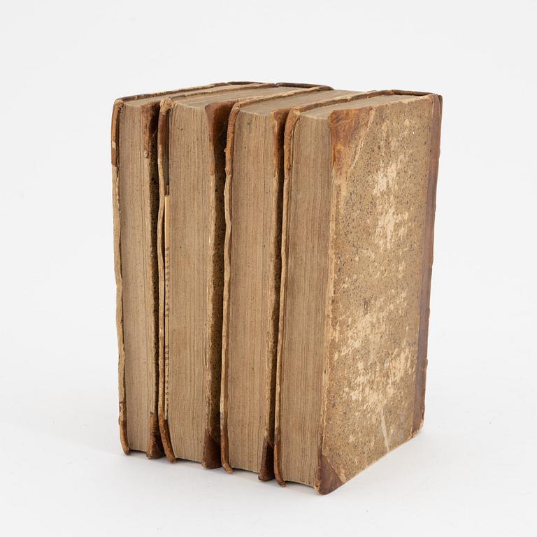 Books, four volumes,  Carl Peter Thunberg, Resa uti Europa, Africa, Asia 1770-1779. I-IV.