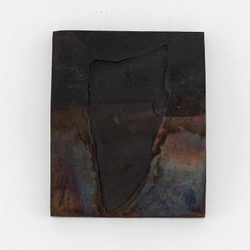 Bo Andersson, sculpture, relief, iron,  signed KGBA and adted -95. Numbered 59/100. In wooden box with book.