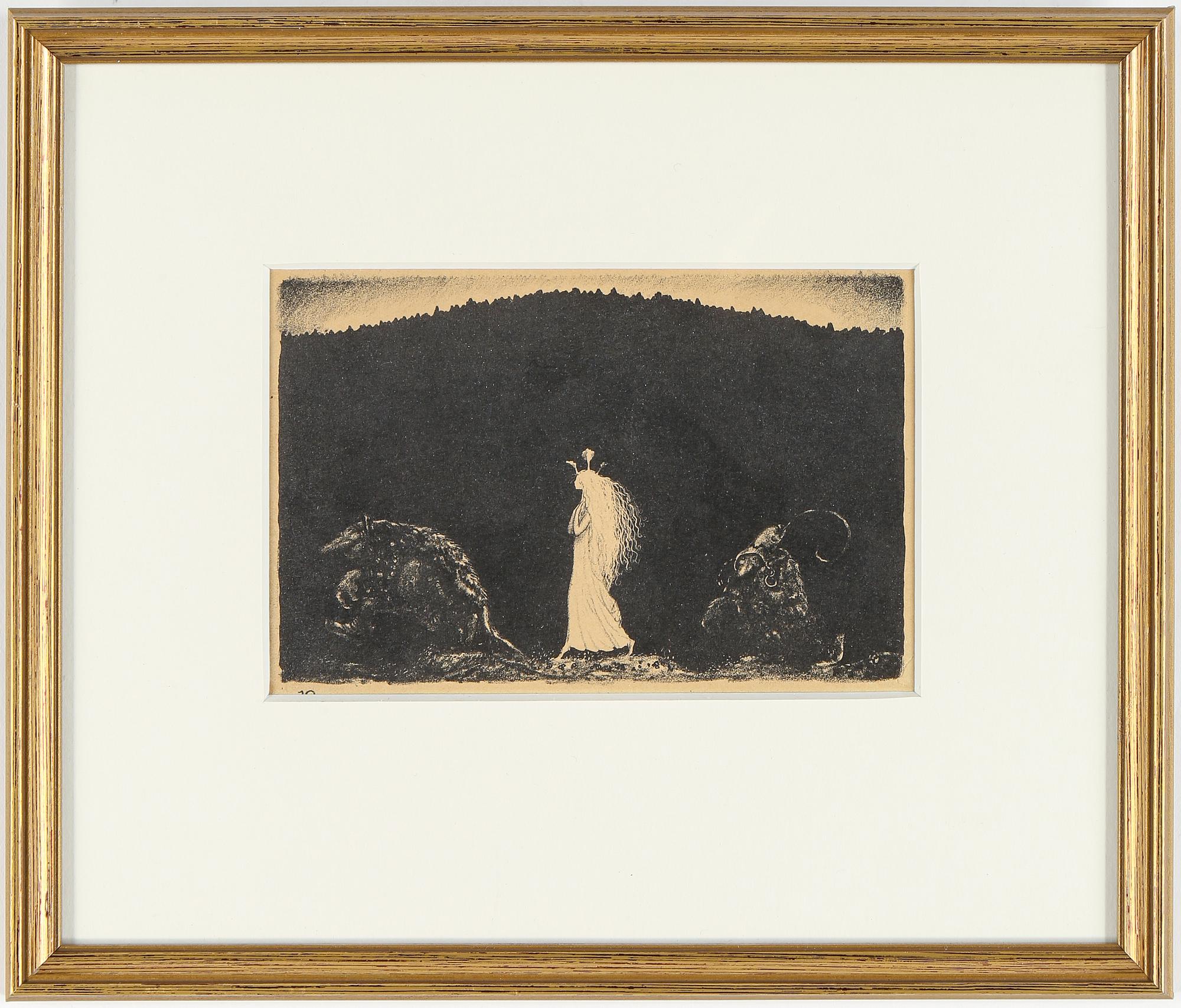 JOHN BAUER, 10 litografier, ur sviten "Troll", osignerade.
