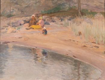 Venny Soldan-Brofeldt, On the beach.