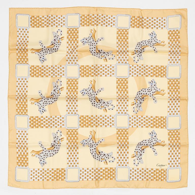 Cartier, a twill silk scarf.