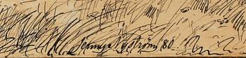 JENNY NYSTRÖM, tuschteckning, sign.