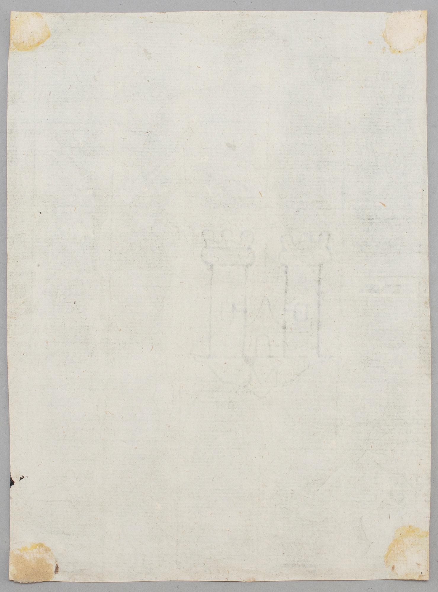 MONOGRAM AC, copperplate, after Albrecht Dührer, 16th century.