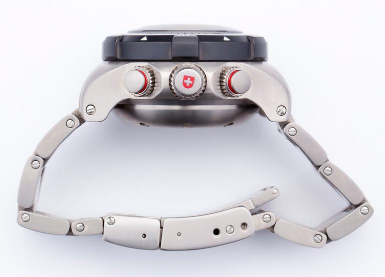 HERRARMBANDSUR, DYKARUR. Swiss Military 20000 ft, black.