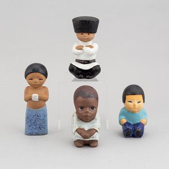 Lisa Larson, eight stoneware figurines from the series "All världens barn" for Gustavsberg.