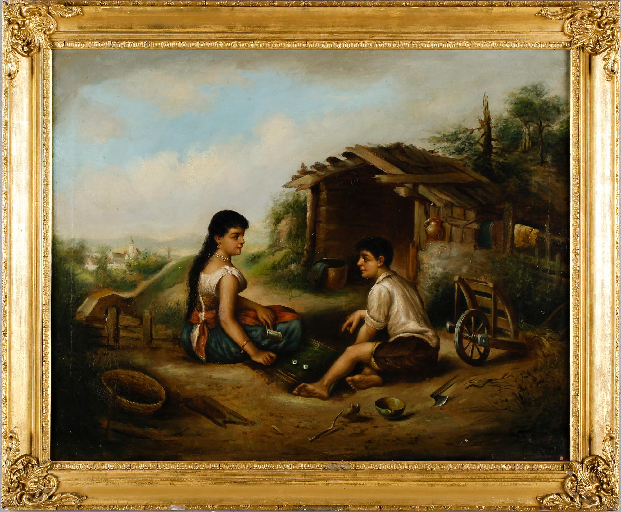 OKÄND KONSTNÄR, olja på duk, signerad I Nerot, 1900-tal.