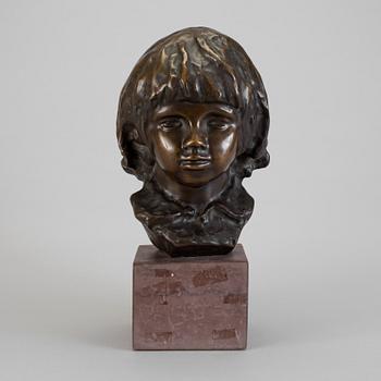 AUGUSTE RENOIR, After, bronze sculpture, Coco, stamp signature.