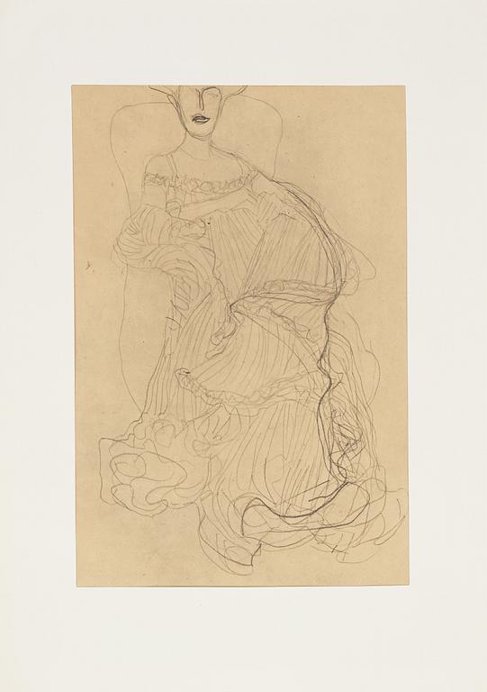 Gustav Klimt, efter, mapp Zeichnungen / Twenty-Five Drawings selected and interpreted by Alice Strobl 1964.