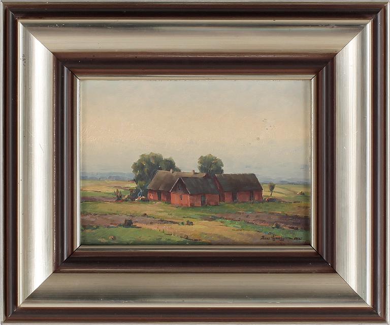 BROR LJUNGGREN, 2 st, olja på pannå, signerade och daterad 1935.