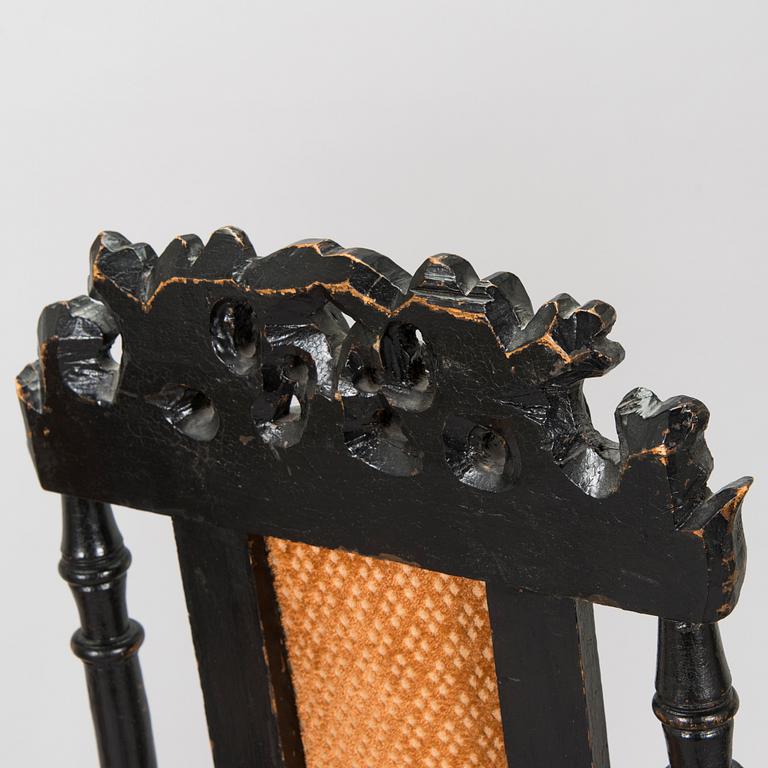 A pair of Baroque style chairs, second half of the 19th century.