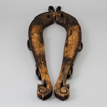 An 18th century wooden harness.