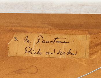 Mollie Faustman, gouache, signed.