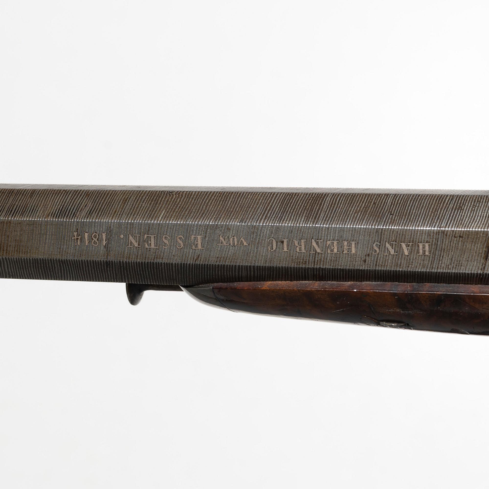 A piar of French percussion pistols, signed Aury, St. Etienne, 1850-80.