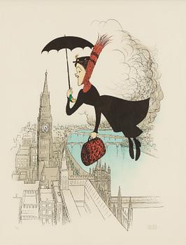 Al Hirschfeld, "Julie Andrews as Mary Poppins".