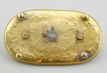 LJUSPLÅT, mässing, Skultuna, 1800-talets andra hälft.