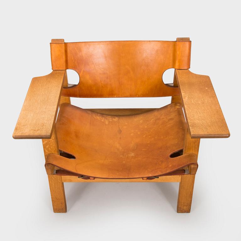 Børge Mogensen, fåtölj, "Den Spanske stol" modell 226 Fredericia stolefabrik, Danmark, 1900-talets mitt.