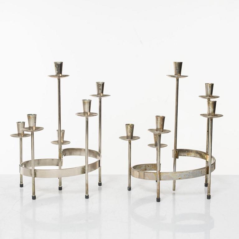 Harry Boström, kandelabrar, 7st, "Spiral", Bo Svensk.