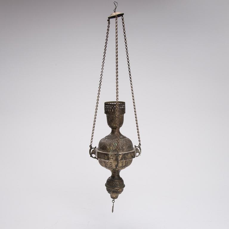 LAMPUKKA, hopeoitua messinkiä, Venäjä 1900-luvun alku.